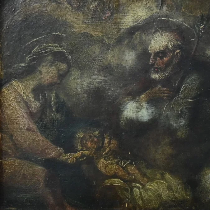 Tableau « Scène de la Nativité » – Fin XIXe