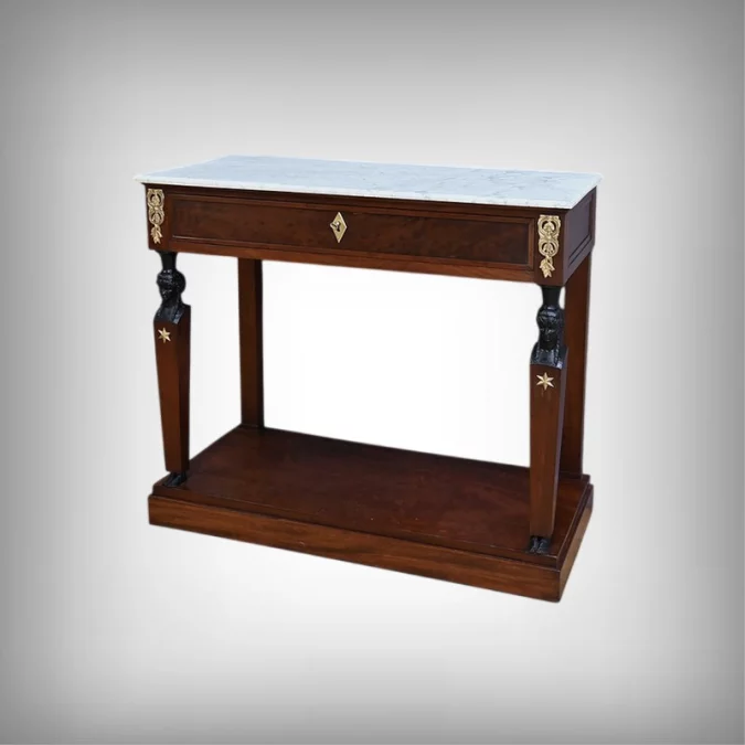 Console Retour d’Égypte en Acajou, époque Empire – Début XIXe