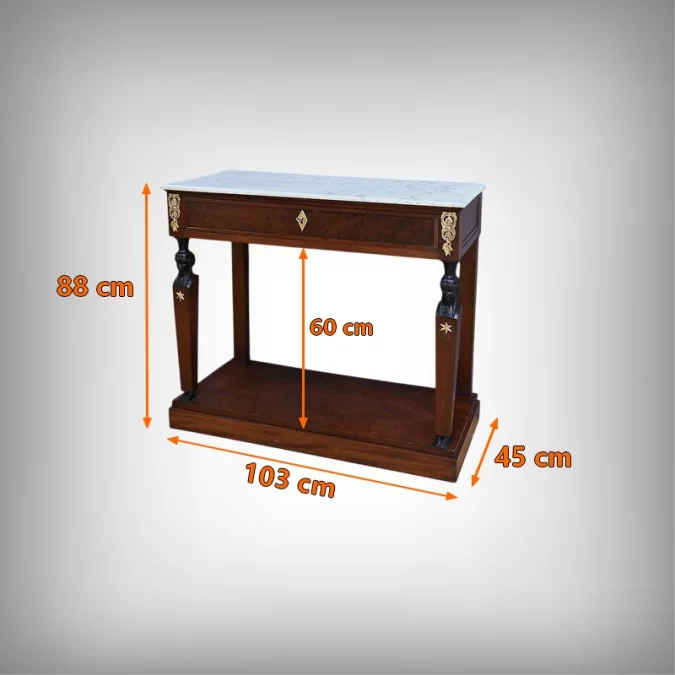 Console Retour d’Égypte en Acajou, époque Empire – Début XIXe