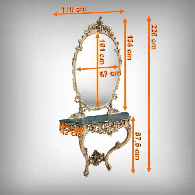 KONSOLENTISCH MIT SPIEGEL
