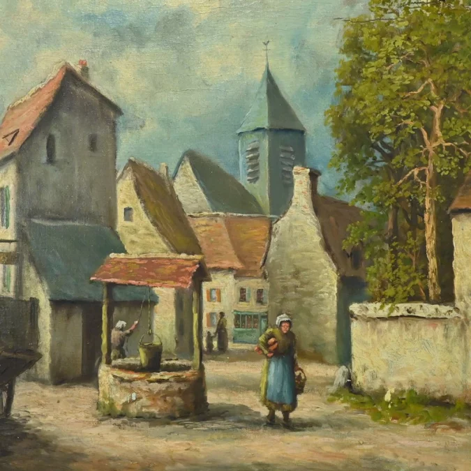 МАСЛО НА ХОЛСТЕ, ПОДПИСАНА ДЕЛАКУР