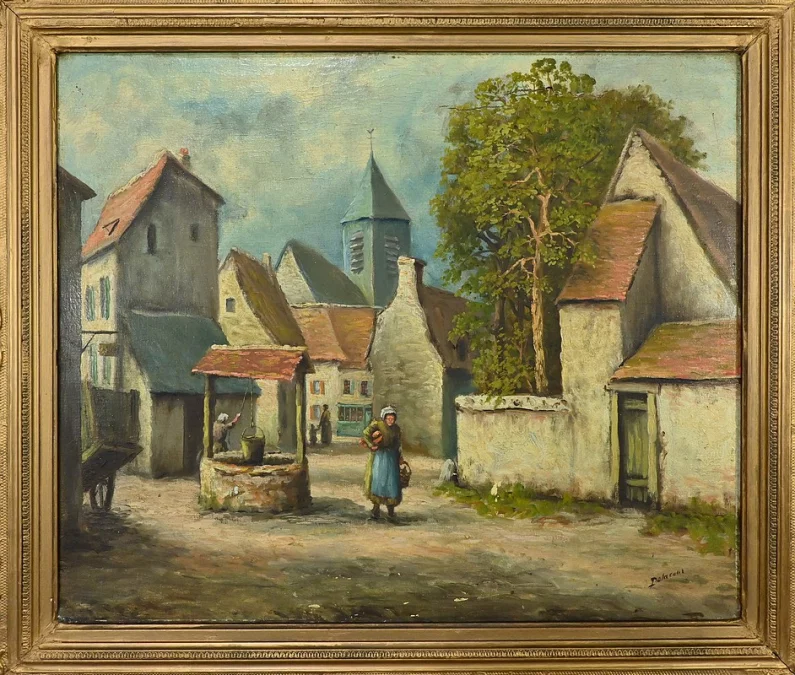 МАСЛО НА ХОЛСТЕ, ПОДПИСАНА ДЕЛАКУР