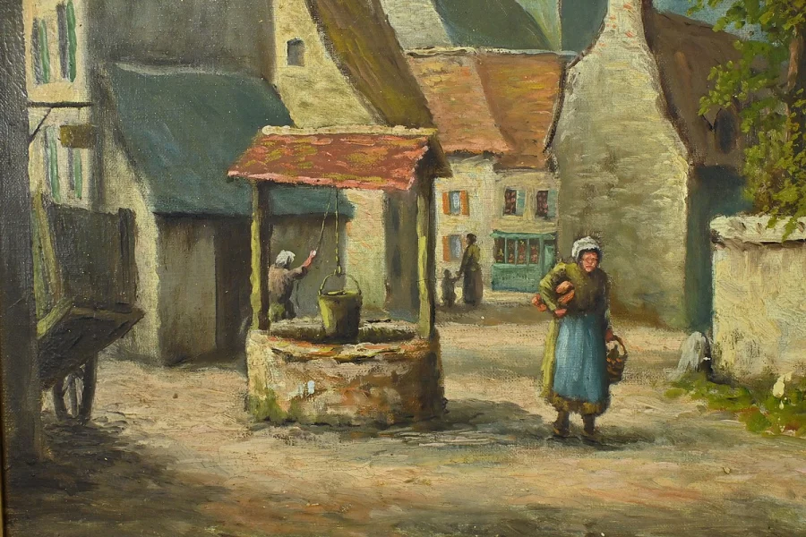 МАСЛО НА ХОЛСТЕ, ПОДПИСАНА ДЕЛАКУР