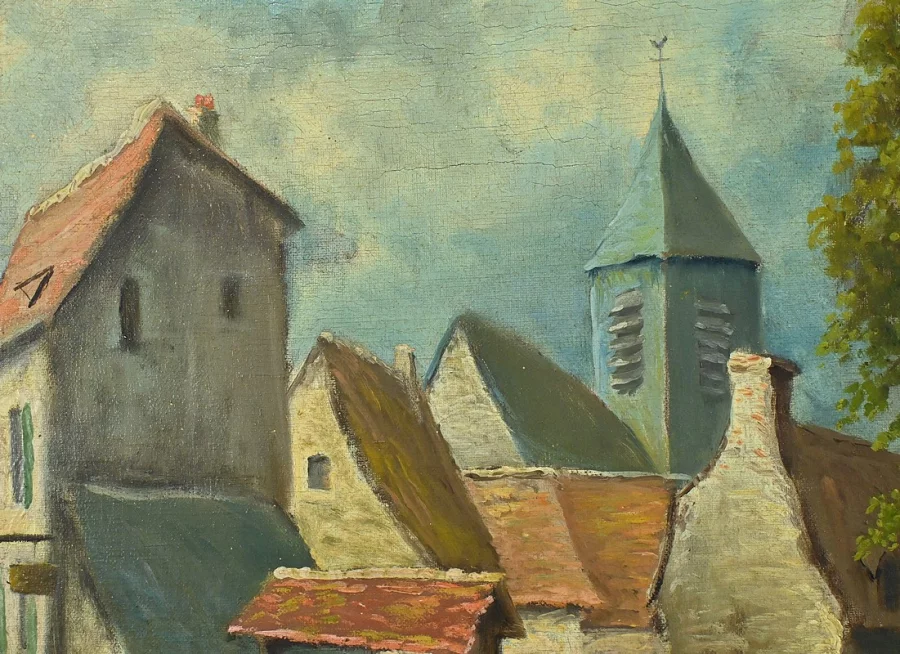 МАСЛО НА ХОЛСТЕ, ПОДПИСАНА ДЕЛАКУР