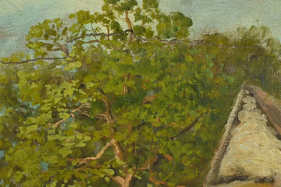 МАСЛО НА ХОЛСТЕ, ПОДПИСАНА ДЕЛАКУР