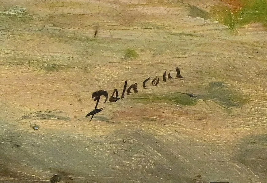 МАСЛО НА ХОЛСТЕ, ПОДПИСАНА ДЕЛАКУР