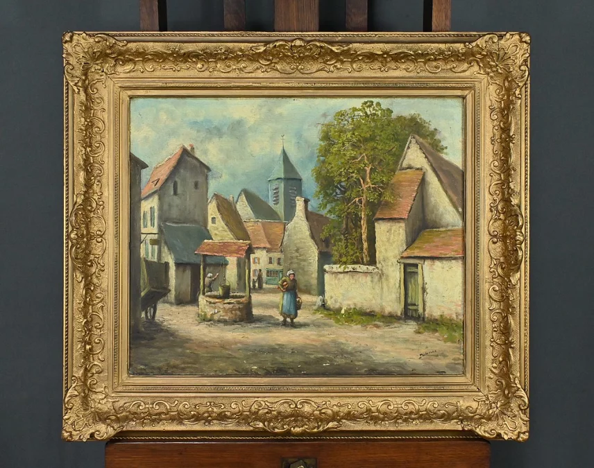 МАСЛО НА ХОЛСТЕ, ПОДПИСАНА ДЕЛАКУР