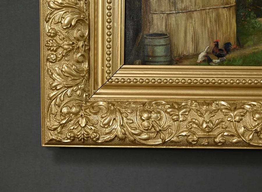 Paire de Tableaux « Scènes Campagnardes », signés A. Minne – Fin XIXe