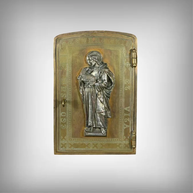 Porte de Tabernacle en Bronze, signé J. Vallet – Fin XIXe