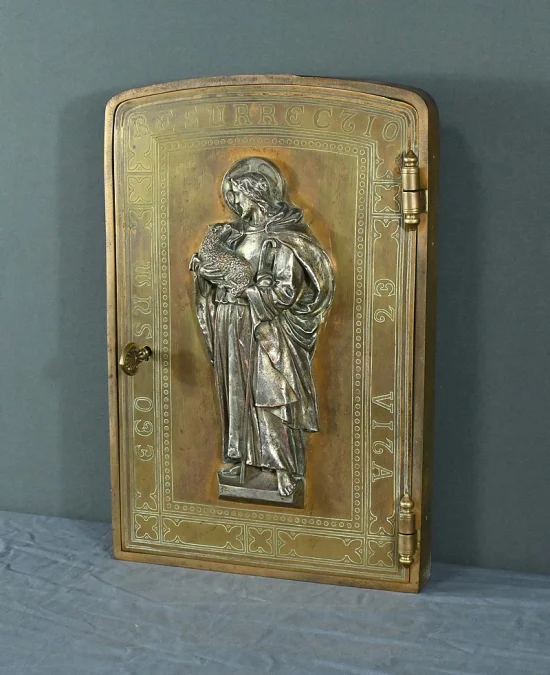 Porte de Tabernacle en Bronze, signé J. Vallet – Fin XIXe