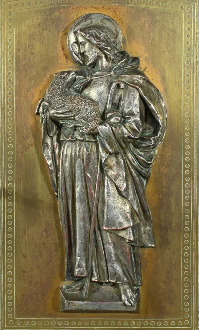Porte de Tabernacle en Bronze, signé J. Vallet – Fin XIXe