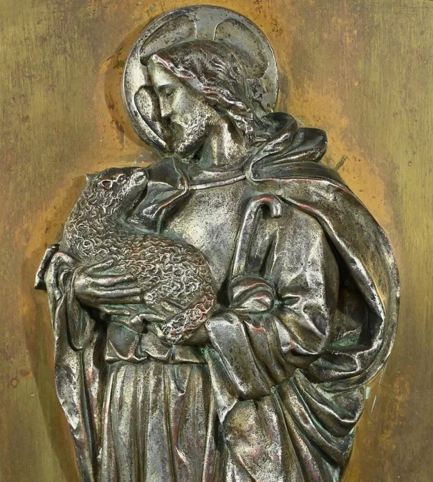 Porte de Tabernacle en Bronze, signé J. Vallet – Fin XIXe