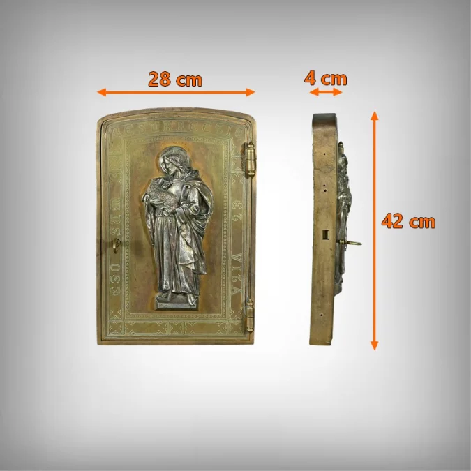 Porte de Tabernacle en Bronze, signé J. Vallet – Fin XIXe