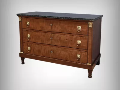 Commode Retour d’Égypte en Acajou, époque Empire – Début XIXe
