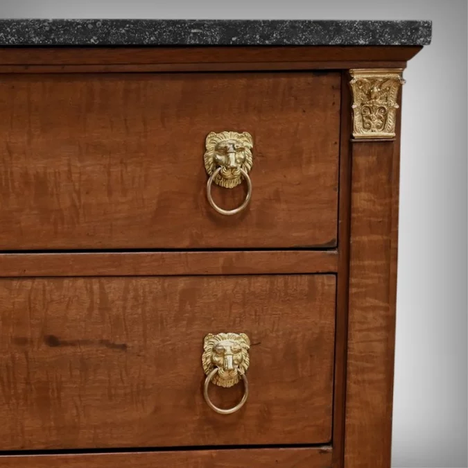 Commode Retour d’Égypte en Acajou, époque Empire – Début XIXe
