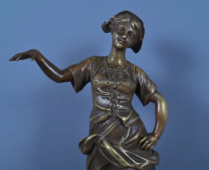 Bronze « La Pêcheuse », signé H. Giraud – 2ème partie XIXe
