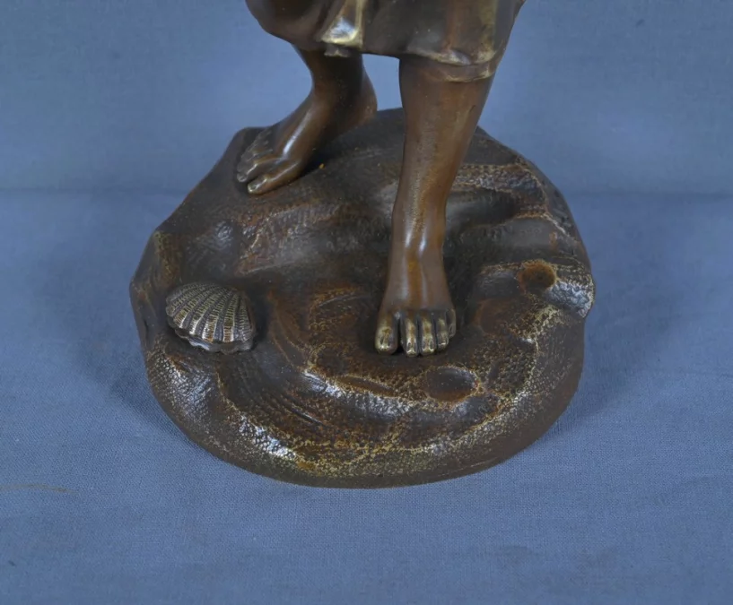 Bronze « La Pêcheuse », signé H. Giraud – 2ème partie XIXe