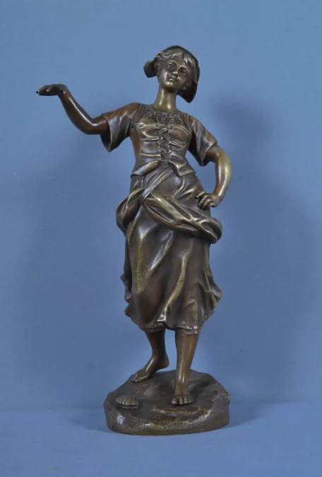 Bronze « La Pêcheuse », signé H. Giraud – 2ème partie XIXe