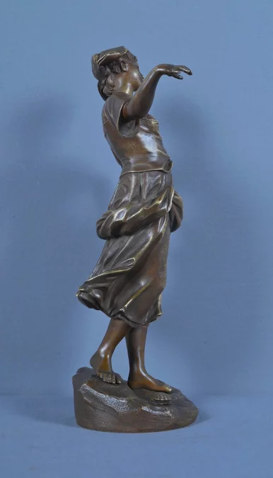 Bronze « La Pêcheuse », signé H. Giraud – 2ème partie XIXe