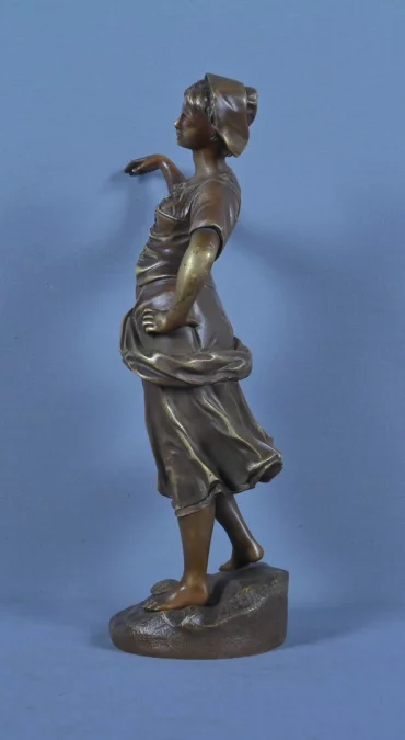 Bronze « La Pêcheuse », signé H. Giraud – 2ème partie XIXe