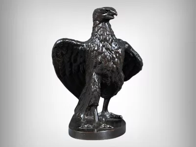 Bronze « L’Aigle aux Aguets », d’après T.Gechter – Fin XIXe
