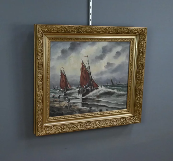 Картина маслом на холсте, подписана Л. Генри.