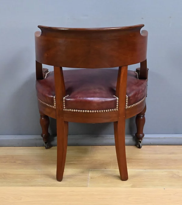Fauteuil de Bureau en Acajou, époque Restauration – Début XIXe