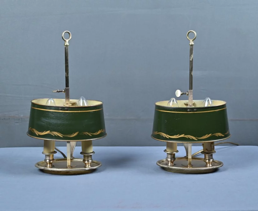 Paire de Lampes « Bouillotte » en Laiton, style Empire – Début XXe