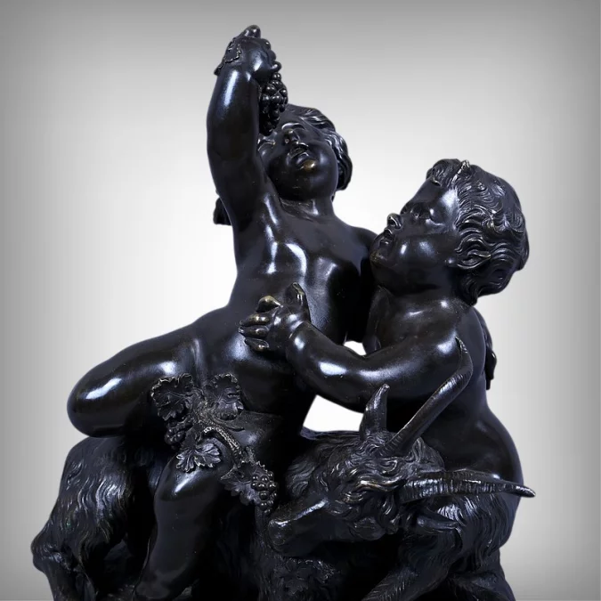 Bronze « L’enfance de Bacchus » d’après Clodion – 2ème partie XIXe