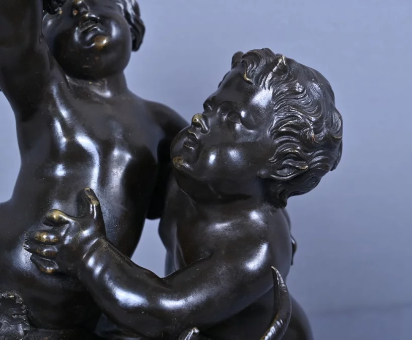 Bronze « L’enfance de Bacchus » d’après Clodion – 2ème partie XIXe