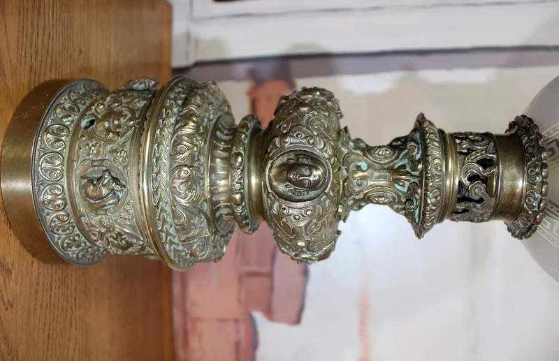 Paire de Lampes à Pétrole en Bronze XIXeme