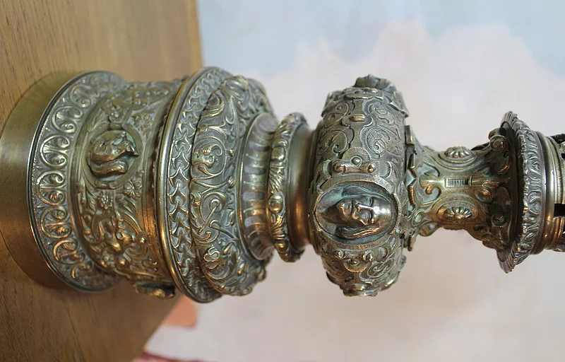 Paire de Lampes à Pétrole en Bronze XIXeme