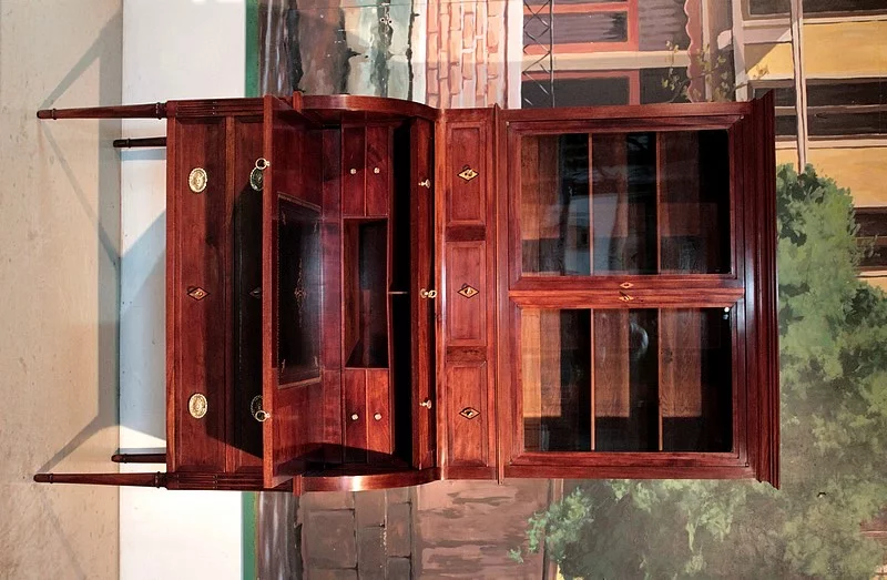 Bureau Cylindre Louis XVI en Acajou de Cuba XVIIIe