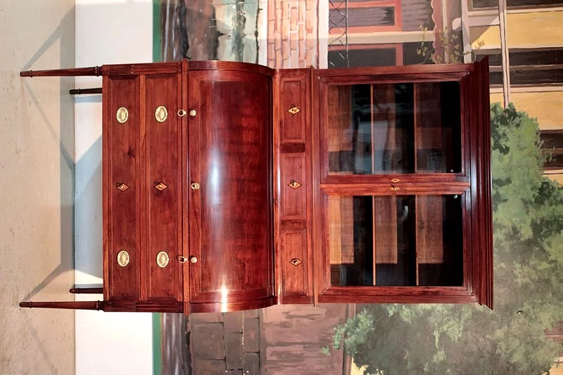 Bureau Cylindre Louis XVI en Acajou de Cuba XVIIIe