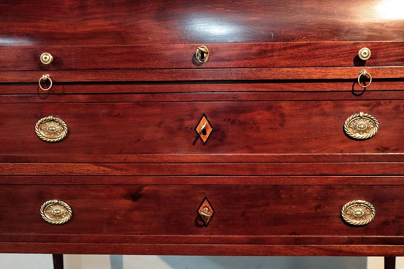 Bureau Cylindre Louis XVI en Acajou de Cuba XVIIIe