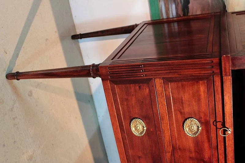 Bureau Cylindre Louis XVI en Acajou de Cuba XVIIIe