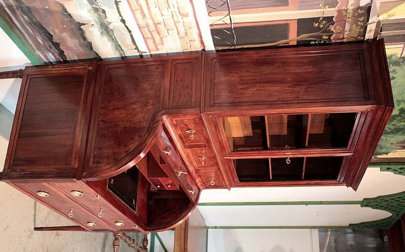 Bureau Cylindre Louis XVI en Acajou de Cuba XVIIIe