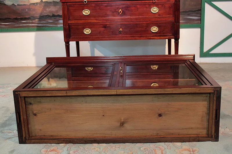 Bureau Cylindre Louis XVI en Acajou de Cuba XVIIIe