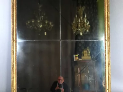 ESPEJO MADERA DORADA