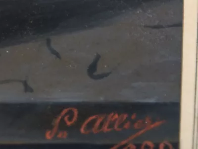 PINTURA FIRMADA Y FECHADA DE HELLEBORES