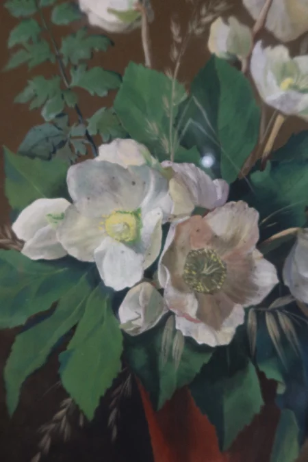 PINTURA FIRMADA Y FECHADA DE HELLEBORES