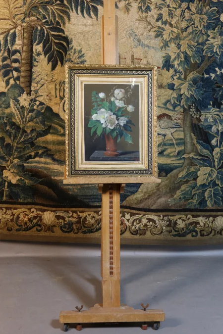 PINTURA FIRMADA Y FECHADA DE HELLEBORES