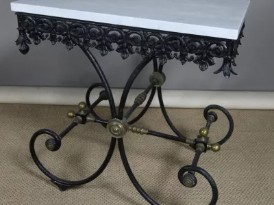 MESA DE HIERRO FORJADO