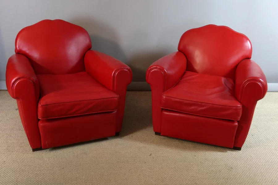 PAR DE SILLONES DE CUERO