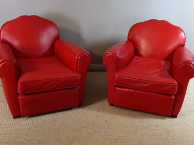 PAR DE SILLONES DE CUERO