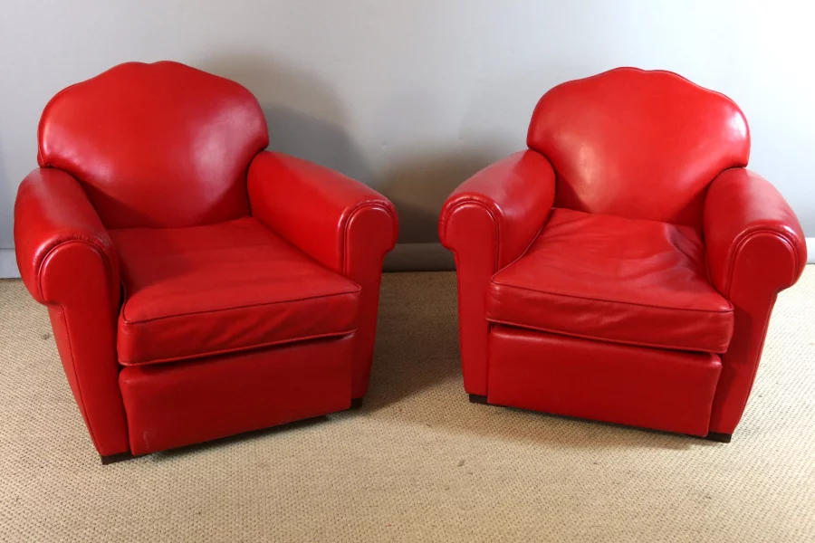 PAR DE SILLONES DE CUERO