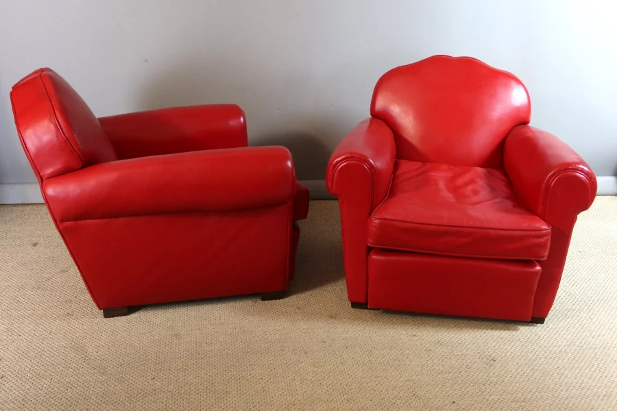 PAR DE SILLONES DE CUERO