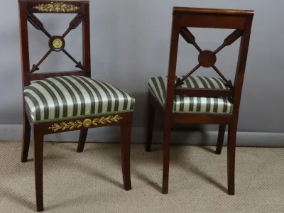 PAR DE SILLAS ESTILO IMPERIO FRANCÉS