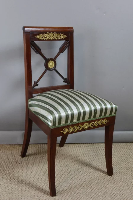 PAR DE SILLAS ESTILO IMPERIO FRANCÉS