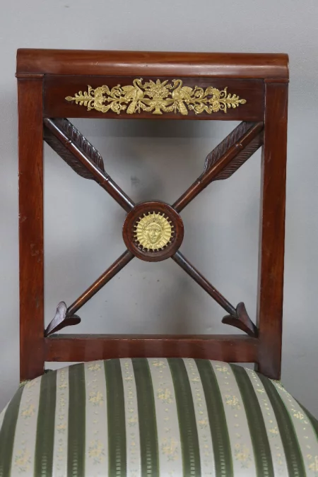 PAR DE SILLAS ESTILO IMPERIO FRANCÉS